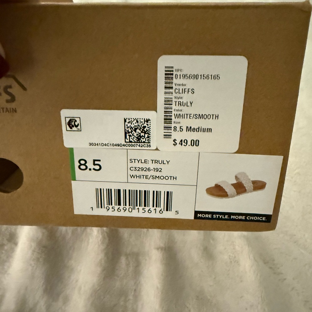 Cliffs by WHITE MOUNTAIN Braided Sandals - White and Tan - Picture 3 of 5